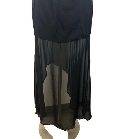 ZARA New Limited Edition LONG CONTRAST BLACK Dress Women’s Size M - Picture 8 of 12